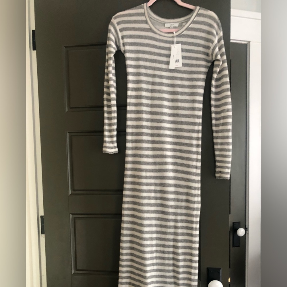 Vince cashmere/merino wool blend belted maxi dress.
